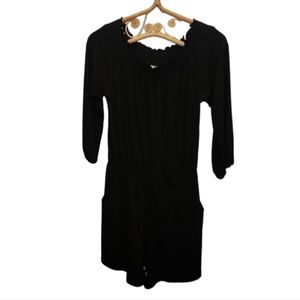 Veronica M black romper size M NWT